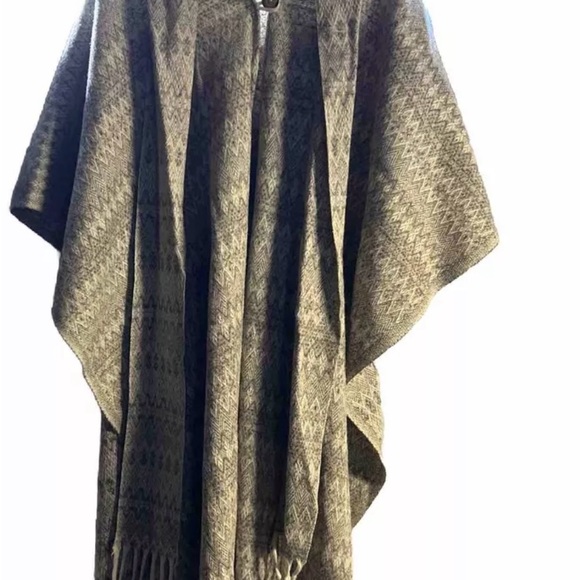 Textiles Poncho Adult One Size Woven Serape Blanket 100% Wool (100%Lana) MEXICO - Picture 7 of 7